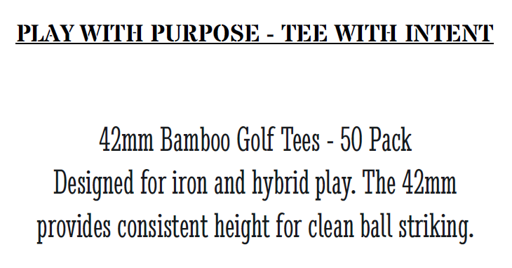 42mm Bamboo Logo Golf Tee's