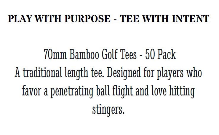 70mm Bamboo Logo Golf Tee's
