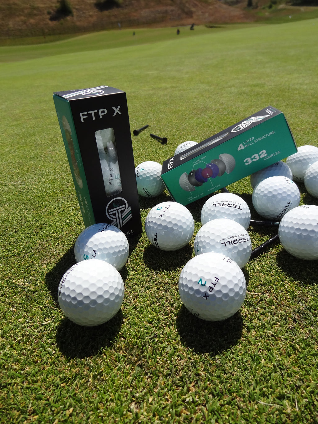TERRILL GOLF WORX- FTP-X GOLF BALLS- DESIGNED TO MEET USGA STANDARDS