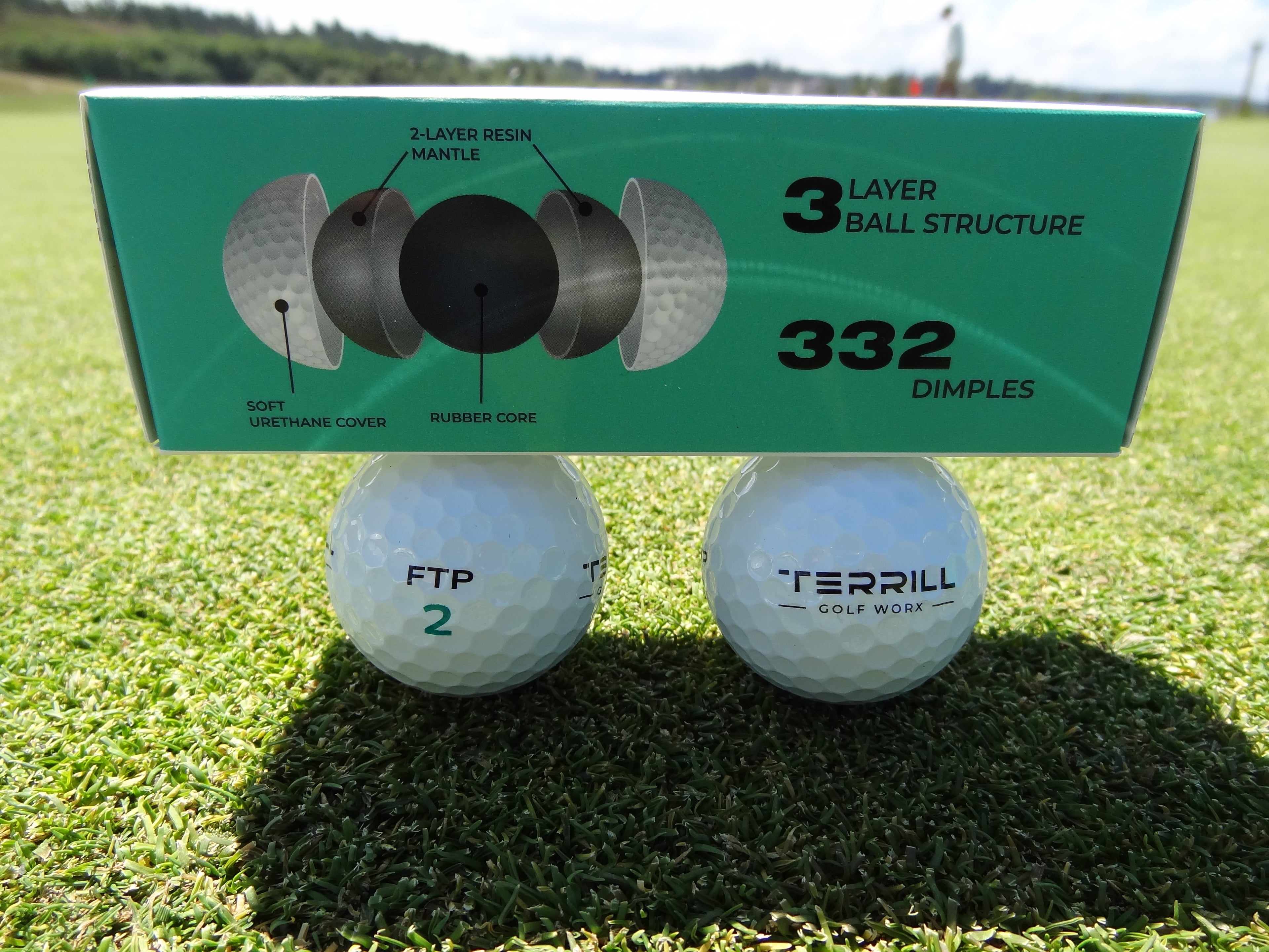 TERRILL GOLF WORX - FTP GOLF BALLS - DESIGNED TO MEET USGA STANDARDS
